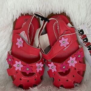 Kids Pink Floral Sandals